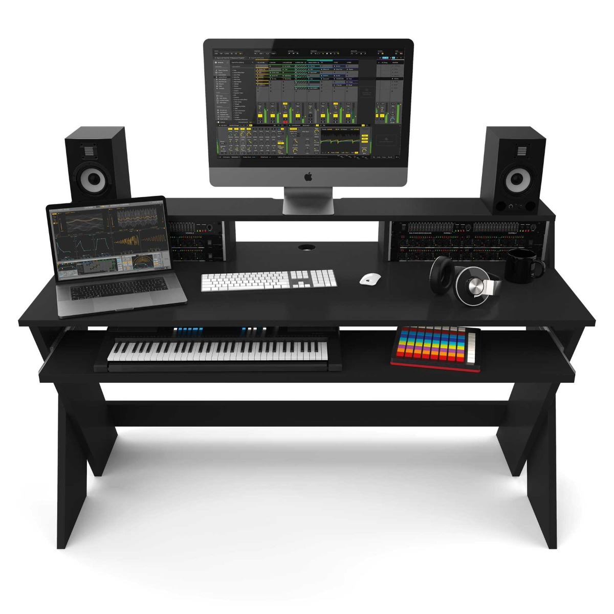 Glorious DJ Table and Studio Workstation, Engineered Wood, One Size