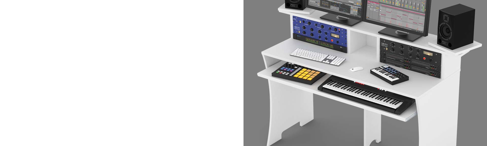 Glorious Workbench White / Furniture for DJs, Producers and Vinyl Lovers